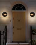 Miniatyrbillede 2 af 9: Udendørs Væglampe Sort Metal Sæt af 2 LED Downlight Lamper Belysning til Væg Design