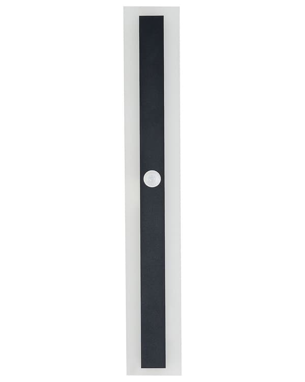Udendørs LED Væglampe Lampe Sort 60 cm Stål Akryl med Bevægelsessensor Moderne Design