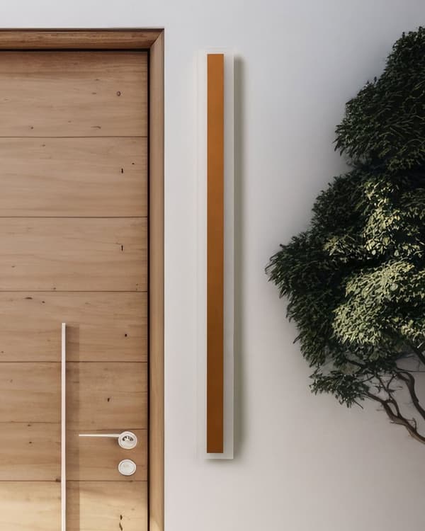 Udendørs LED-væglampe Guld 100 cm Stål Akryl Moderne Design