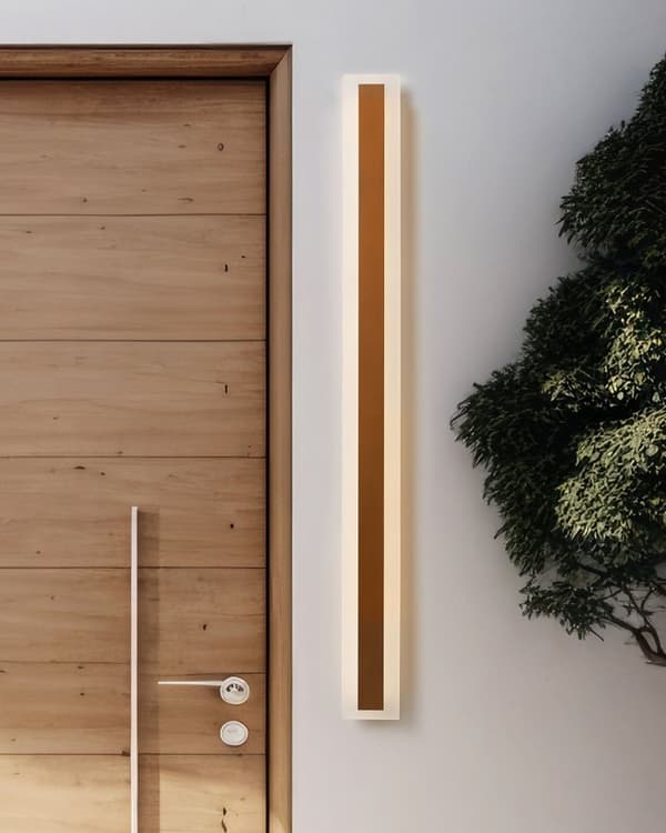 Udendørs LED-væglampe Guld 100 cm Stål Akryl Moderne Design