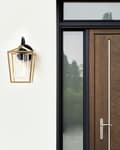 Miniatyrbillede 4 af 9: Udendørs Væglampe Guld Lampe Metal Jern Glas Mat Moderne Design Gårdhave Have