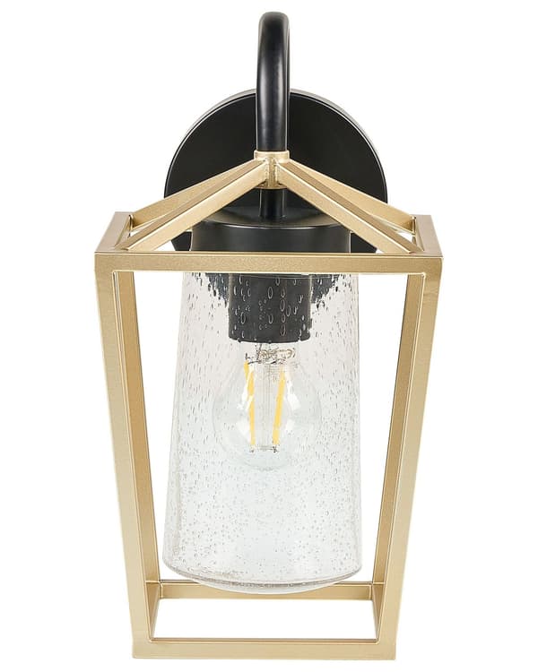 Udendørs Væglampe Guld Lampe Metal Jern Glas Mat Moderne Design Gårdhave Have