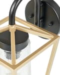 Miniatyrbillede 6 af 9: Udendørs Væglampe Guld Lampe Metal Jern Glas Mat Moderne Design Gårdhave Have