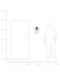 Miniatyrbillede 9 af 9: Udendørs Væglampe Guld Lampe Metal Jern Glas Mat Moderne Design Gårdhave Have