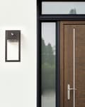 Miniatyrbillede 4 af 9: Udendørs LED-væglampe Sort lampe Metal Jern Glas Mat med bevægelsessensor Moderne Design Patio Have