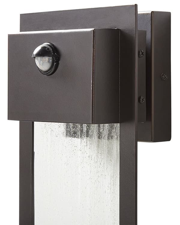 Udendørs LED-væglampe Sort lampe Metal Jern Glas Mat med bevægelsessensor Moderne Design Patio Have