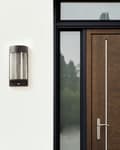 Miniatyrbillede 4 af 9: Udendørs LED-væglampe Sort lampe Metal Jern Glas Mat med Bevægelsessensor Moderne Design Patio Have