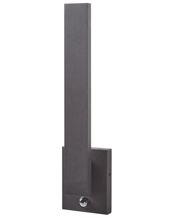 Udendørs LED-væglampe Sort lampe Metal Jern Aluminium Mat med bevægelsessensor Moderne design Patio Garden