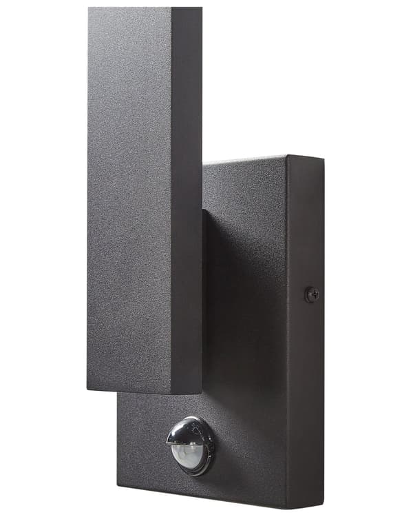 Udendørs LED-væglampe Sort lampe Metal Jern Aluminium Mat med bevægelsessensor Moderne design Patio Garden