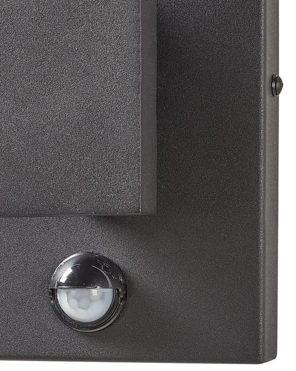 Udendørs LED-væglampe Sort lampe Metal Jern Aluminium Mat med bevægelsessensor Moderne design Patio Garden