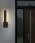 Miniatyrbillede 2 af 10: Udendørs LED-væglampe Sort lampe Metal Jern Aluminium Mat med bevægelsessensor Moderne design Patio Garden