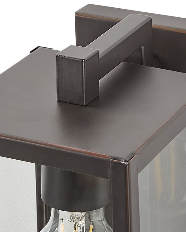 Udendørs væglampe Sort jernglas 33 cm med bevægelsessensor Eksternt retrodesign