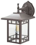 Miniatyrbillede 5 af 9: Udendørs væglampe Sort jernglas 28 cm Eksternt retrodesign