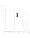 Miniatyrbillede 9 af 9: Udendørslampe med Sensor Brun Jern 15 x 35 cm Væglampe med LED til Udendørs Moderne Design