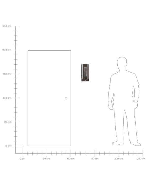 Udendørslampe med Sensor Brun Jern 15 x 35 cm Væglampe med LED til Udendørs Moderne Design