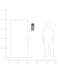 Miniatyrbillede 9 af 9: Udendørs væglampe Sort jernglas 37 cm med bevægelsessensor Eksternt retrodesign