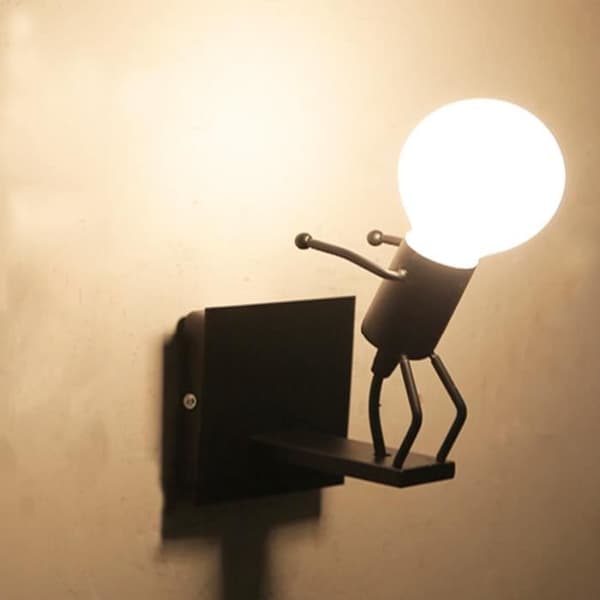 Creative Humanoid Vägglampa Inomhus Vägglampa Modern Vägglampa Max 60W E27 Art Deco för barnrum -