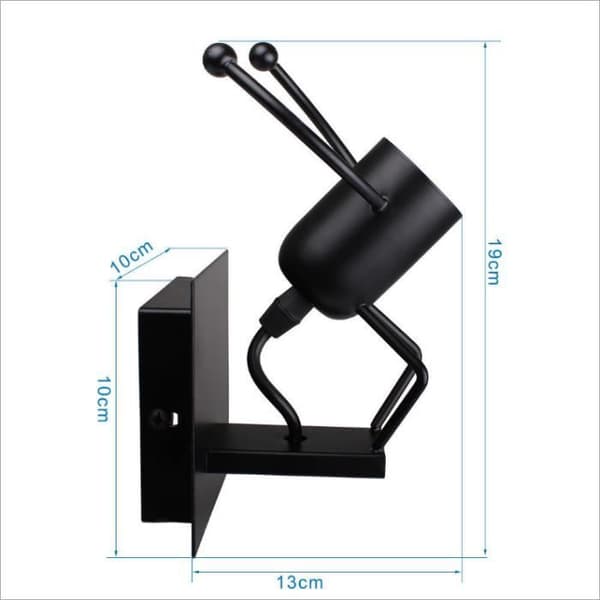 Creative Humanoid Vägglampa Inomhus Vägglampa Modern Vägglampa Max 60W E27 Art Deco för barnrum -