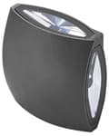 Pikkukuva 6 / 9: Ulkoseinävalaisin musta alumiini lasi 15 x 4 x 15 cm LED-valo 2 kpl setti neliö moderni tyyli
