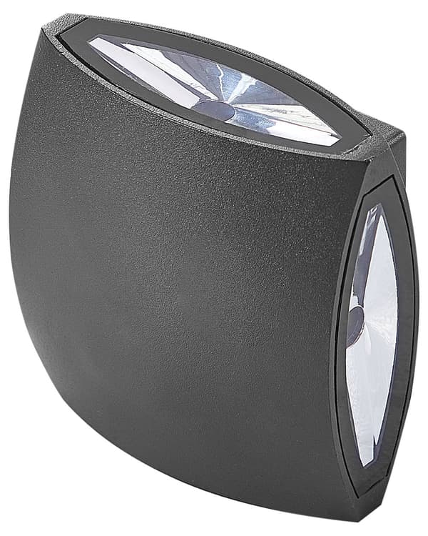 Ulkoseinävalaisin musta alumiini lasi 15 x 4 x 15 cm LED-valo 2 kpl setti neliö moderni tyyli