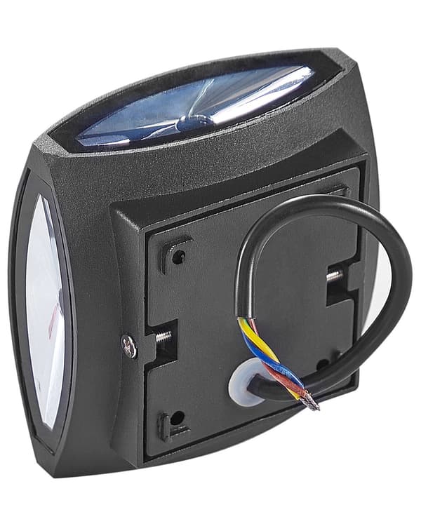 Ulkoseinävalaisin musta alumiini lasi 15 x 4 x 15 cm LED-valo 2 kpl setti neliö moderni tyyli