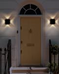 Pikkukuva 2 / 9: Ulkoseinävalaisin musta alumiini lasi 15 x 4 x 15 cm LED-valo 2 kpl setti neliö moderni tyyli