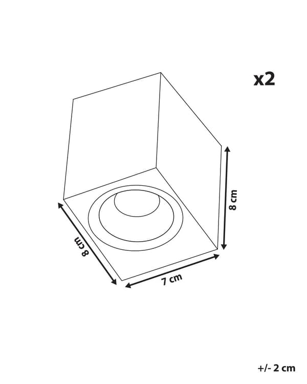 Ulkoseinävalaisin musta alumiini lasi 7 x 8 x 8 cm LED-valo 2 kpl setti suorakulmio moderni tyyli
