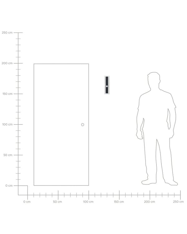 Ulkoseinävalaisin musta 30 cm teräs akryyli LED-valo liiketunnistimella moderni