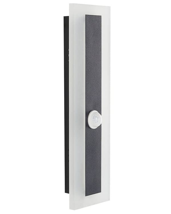 Ulkoseinävalaisin musta 30 cm teräs akryyli LED-valo liiketunnistimella moderni