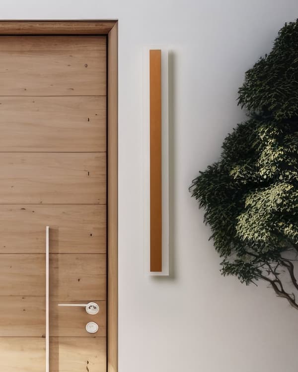 Ulkoseinävalaisin musta 80 cm teräs akryyli LED-valo moderni