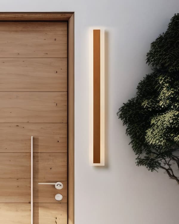 Ulkoseinävalaisin musta 80 cm teräs akryyli LED-valo moderni