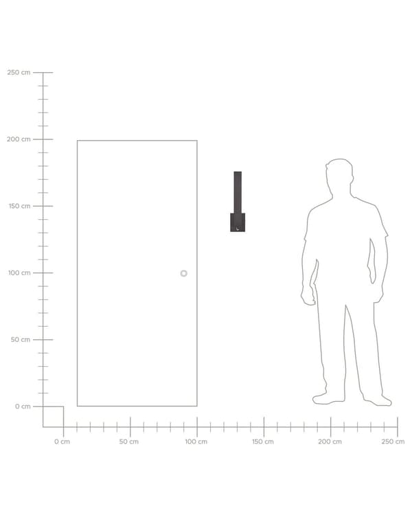 LED-ulkoseinävalaisin musta 46 cm rauta alumiini liiketunnistimella suorakulmainen moderni