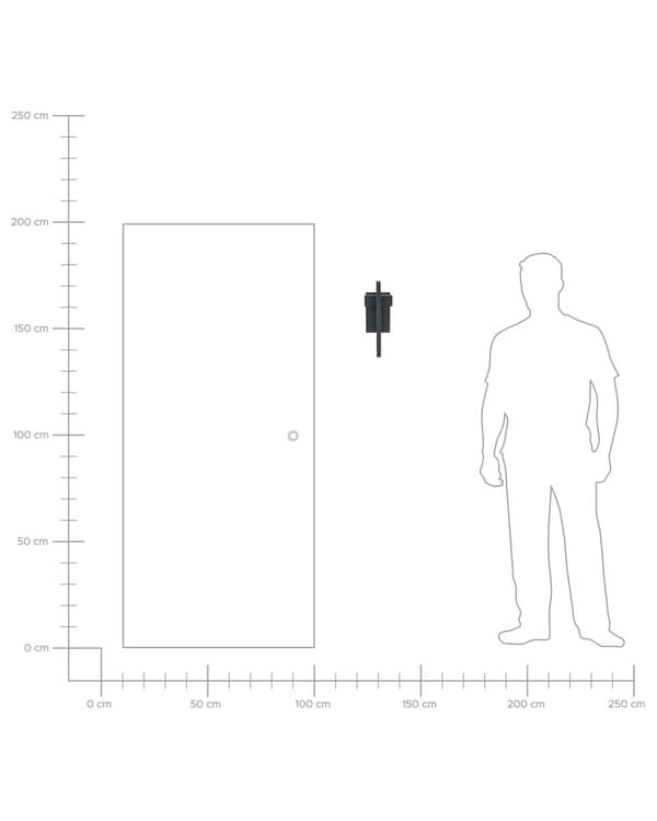 LED-ulkoseinävalaisin musta rauta alumiini lasi 35 cm moderni tyyli