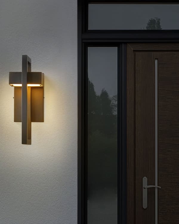LED-ulkoseinävalaisin musta rauta alumiini lasi 35 cm moderni tyyli
