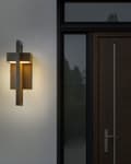 Pikkukuva 2 / 9: LED-ulkoseinävalaisin musta rauta alumiini lasi 35 cm moderni tyyli