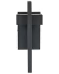 Pikkukuva 1 / 9: LED-ulkoseinävalaisin musta rauta alumiini lasi 35 cm moderni tyyli