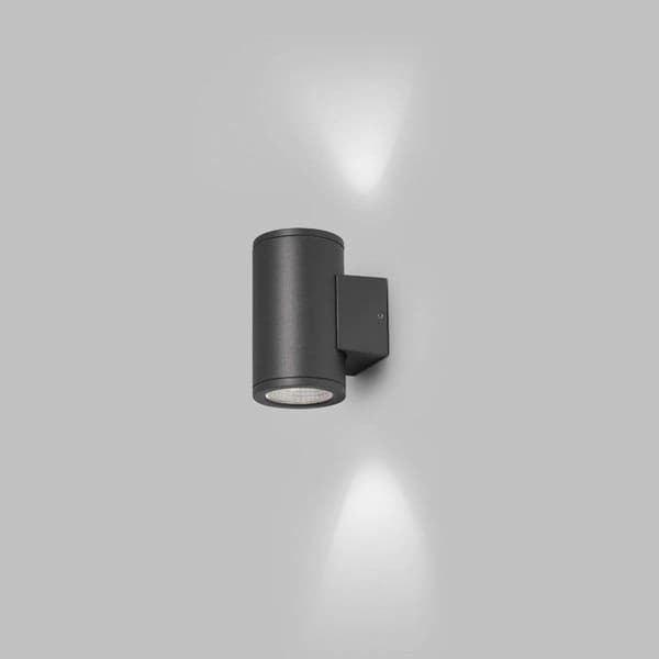 Faro Tond 2-Light LED Vägglampa - Mörkgrå - 3000K - 2x6W - IP54