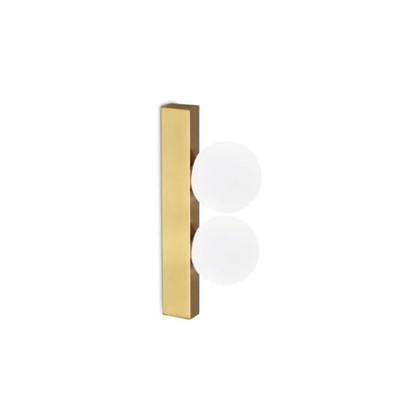 Vägglampa - IDEAL LUX - PING PONG - 2 Ljuskällor - 500Lm - 3000K - Metall Mässing