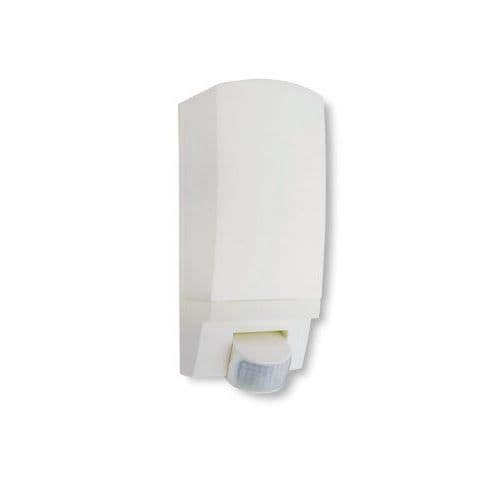 Utomhus LED vägglampa med STEINEL L 1 sensor Vit - Plast - IP44 - Detekteringsvinkel 180°