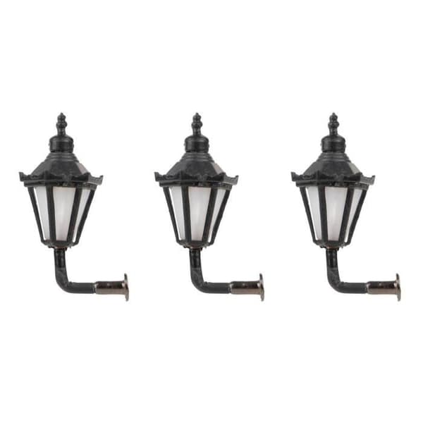 HO Modelleringstillbehör - FALLER - 3 LED-vägglampor - Varmvita - 1/87