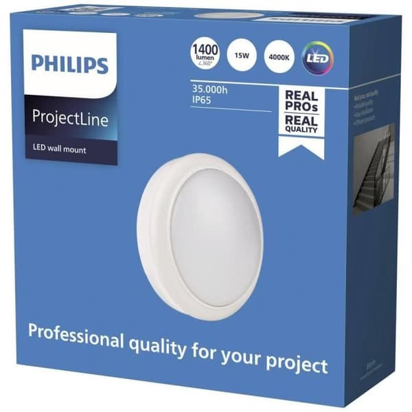 Philips ProjectLine utomhus LED-vägglampa - Naturvit - 15 W