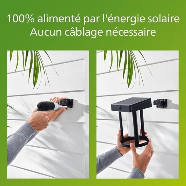 Solarlampa - Philips - Vynce - Varm vit - Svart - LED med rörelsedetektor