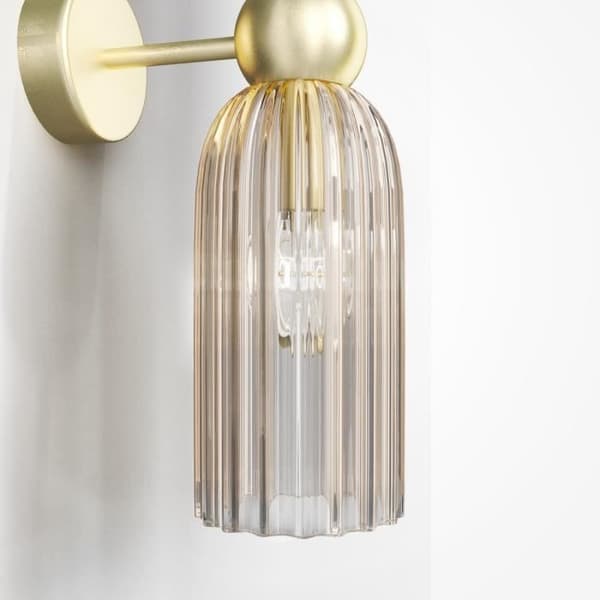 Maytoni Antic Modern 2-Light Up and Down Wall Light, Guld, Cognac Shade, E14