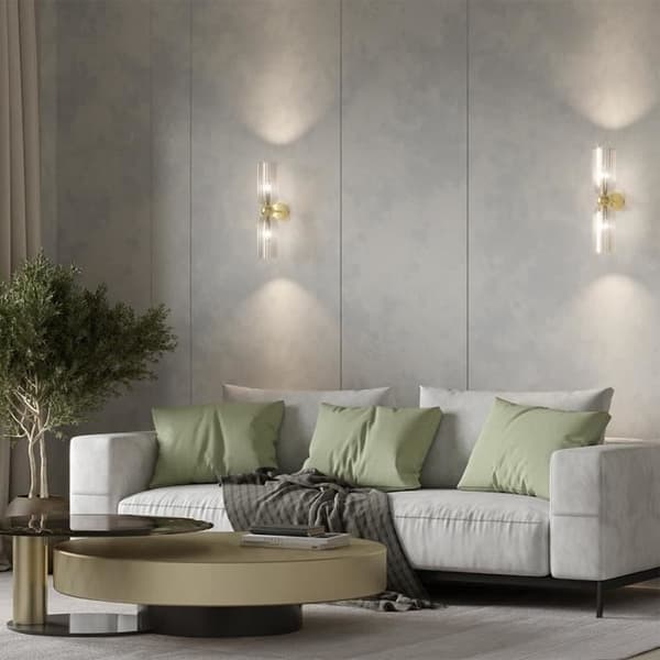 Maytoni Antic Modern 2-Light Up and Down Wall Light, Guld, Cognac Shade, E14