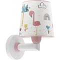 Miniatyrbild 2 av 4: Dalber - Vägglampa för barn - Flamingo - Flamingomotiv, L 15 cm, H 24 cm, Vit