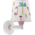 Miniatyrbild 1 av 4: Dalber - Vägglampa för barn - Flamingo - Flamingomotiv, L 15 cm, H 24 cm, Vit