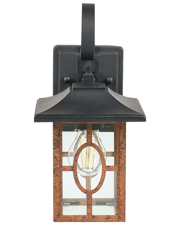 Utomhus Vägglampa Lampa Brun Sconce Metall Järn Aluminium Glas Matt Traditionell Design Patio Trädgård