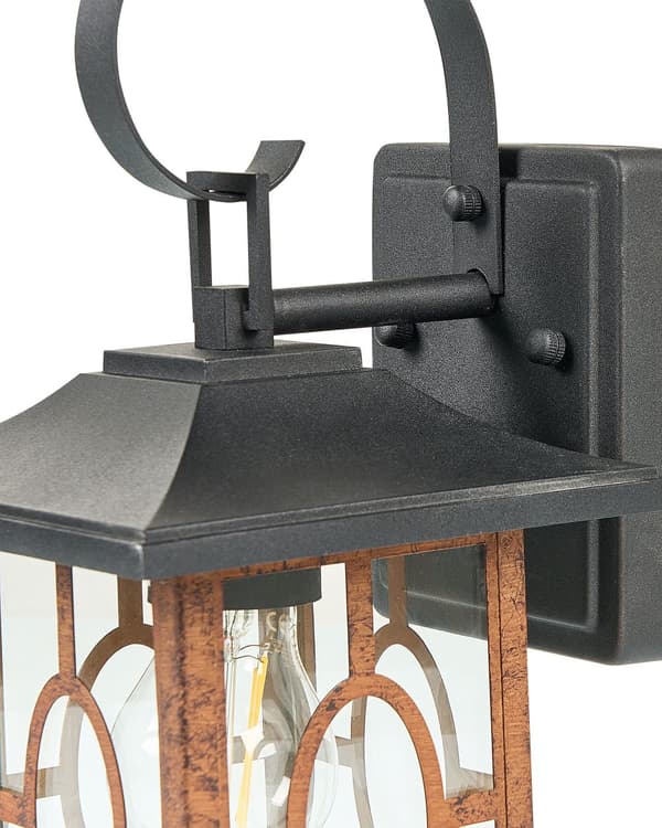 Utomhus Vägglampa Lampa Brun Sconce Metall Järn Aluminium Glas Matt Traditionell Design Patio Trädgård