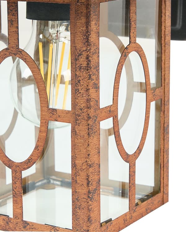 Utomhus Vägglampa Lampa Brun Sconce Metall Järn Aluminium Glas Matt Traditionell Design Patio Trädgård