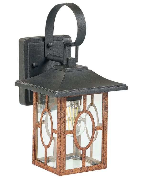 Utomhus Vägglampa Lampa Brun Sconce Metall Järn Aluminium Glas Matt Traditionell Design Patio Trädgård